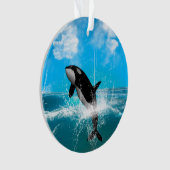 Orca springen ornament (voorkant)