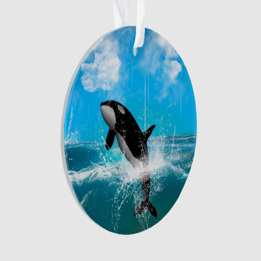 Orca springen ornament (voorkant)