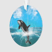 Orca springen ornament (voorkant)