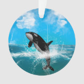 Orca springen ornament (voorkant)