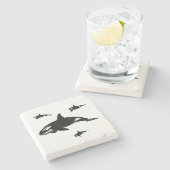 Orca Stenen Onderzetter (Zijkant)