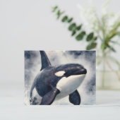 Orca Stormy waves Briefkaart (Staand voorkant)