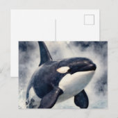 Orca Stormy waves Briefkaart (Voorkant / Achterkant)