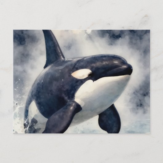 Orca Stormy waves Briefkaart (Voorkant)