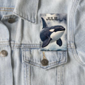  Orca Stormy waves, Personalized Button (Insitu)
