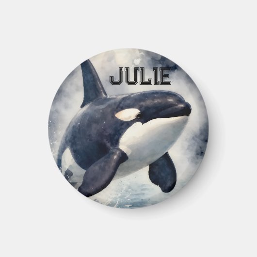  Orca Stormy waves, Personalized Magneet (Voorkant)
