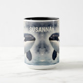 Orca Stormy waves Personalized Mok (Midden)