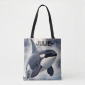  Orca Stormy waves, Personalized Tote Bag (Voorkant)