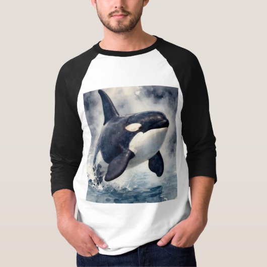 Orca Stormy waves T-shirt (Voorkant)