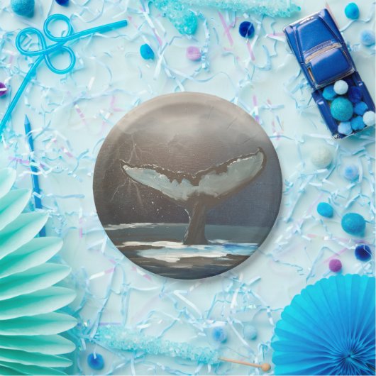 Orca Tail Papieren Bordje (Feest)