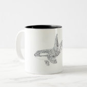 Orca Tweekleurige Koffiemok (Voorkant links)