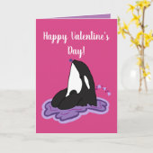 Orca Valentijnsdag Card Kaart (Gele Bloem)