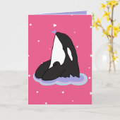 Orca Valentijnsdag Kaart (Gele Bloem)