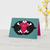 Orca Valentijnsdag Kaart (Gele Bloem)