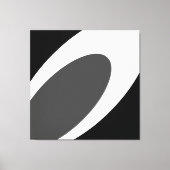 ORCA Vegen Grijs Wit Zwart Abstract Curves Canvas Afdruk (Voorkant)