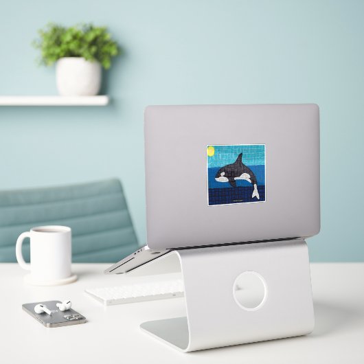 Orca - Vinyl Sticker (Laptop op bureau)