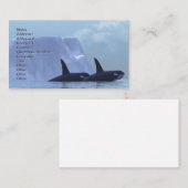 Orca Visitekaartje (Voorkant / Achterkant)