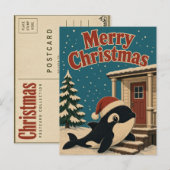 Orca-voordeurtrede dier Kerstmis Briefkaart (Voorkant / Achterkant)