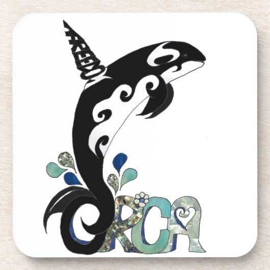 Orca Vrijheid Kunst Drankjes Onderzetter (Voorkant)