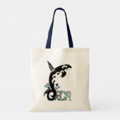 Orca Vrijheid Kunst Grote Boodschappentas Tote Bag (Achterkant)