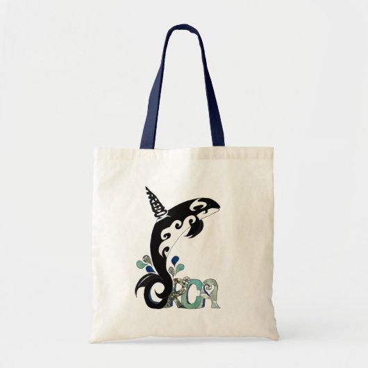 Orca Vrijheid Kunst Grote Boodschappentas Tote Bag (Voorkant)