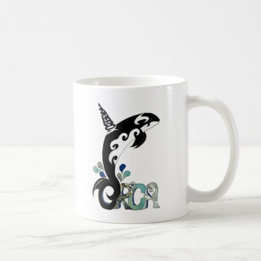 Orca Vrijheid Kunst Koffiemok (Rechts)