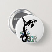 Orca Vrijheid Kunst Ronde Button 5,7 Cm (Voorkant /achterkant)