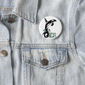 Orca Vrijheid Kunst Ronde Button 5,7 Cm (In situ)