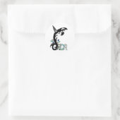 Orca Vrijheid Kunst Ronde Sticker (Tas)