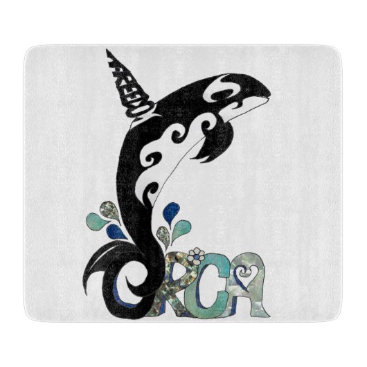 Orca Vrijheid Kunst Snijplank (Voorkant)
