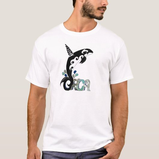 Orca Vrijheid Kunst T-shirt (Voorkant)