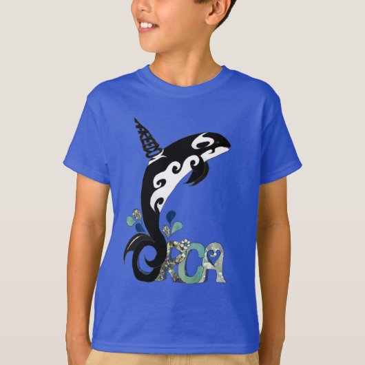 Orca Vrijheid Kunst T-shirt (Voorkant)