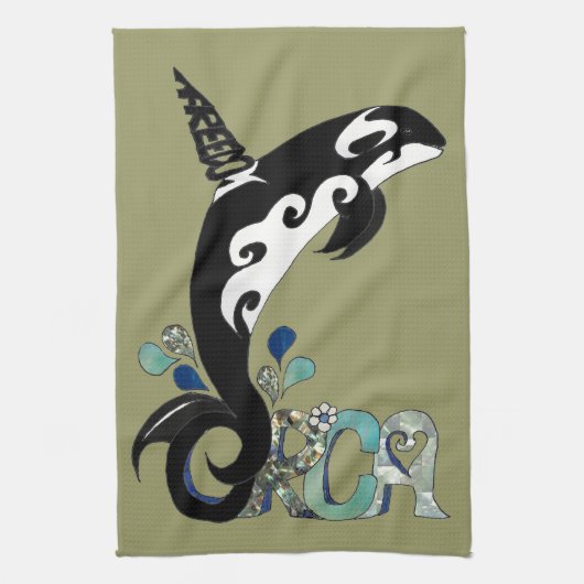 Orca Vrijheid Kunst Theedoek (Verticaal)