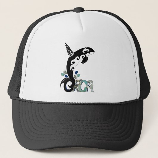 Orca Vrijheid Kunst Trucker Pet (Voorkant)