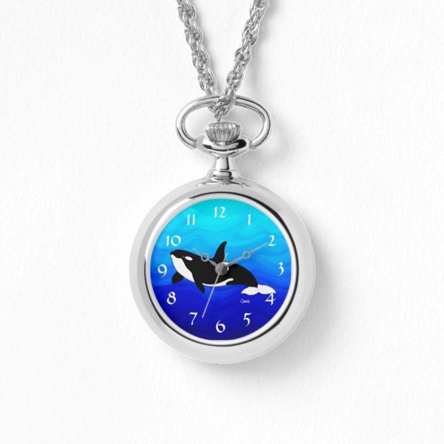 Orca - Vrouwenomslag rondetafel Horloge (Voorkant)