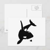 orca wal dolphin delphin schwertwal walvis briefkaart (Voorkant / Achterkant)