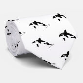 orca wal dolphin delphin schwertwal whale stropdas (Opgerold)