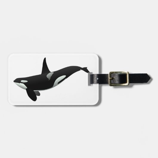 Orca walale illustratie - Kies achtergrondkleur Bagagelabel (Voorkant horizontaal)