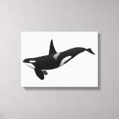 Orca walale illustratie - Kies achtergrondkleur Canvas Afdruk (Voorkant)