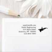 Orca walale illustratie - Kies achtergrondkleur Etiket (Insitu)