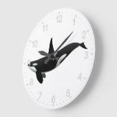 Orca walale illustratie - Kies achtergrondkleur Grote Klok (Hoek)