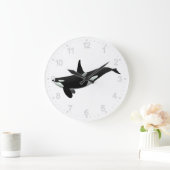 Orca walale illustratie - Kies achtergrondkleur Grote Klok (Huis)