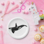 Orca walale illustratie - Kies achtergrondkleur Papieren Bordje (Feest)