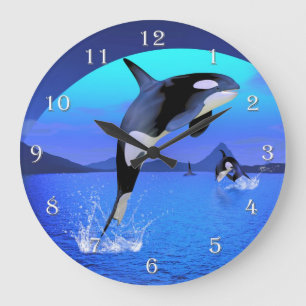 Orca Wall Clock Grote Klok