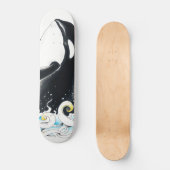 Orca walvis die doodle inkt breekt persoonlijk skateboard (Voorkant)