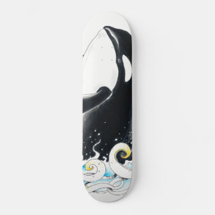 Orca walvis die doodle inkt breekt persoonlijk skateboard