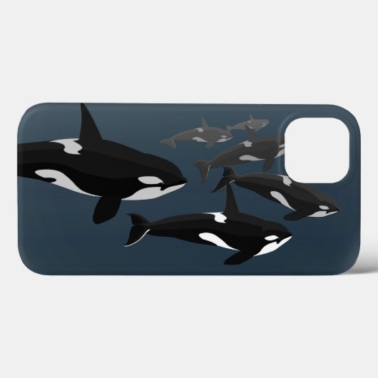 Orca Walvis iPhone Hoezen Moordwalvis Kunst Hoezen (Achterkant (horizontaal))