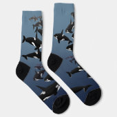 Orca Walvis Sokken Walvis Kunst Sokken - Aanpassen (Rechts)