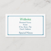 Orca walvisboot palm tree Ocean Beach tropical Visitekaartje (Achterkant)