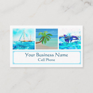Orca walvisboot palm tree Ocean Beach tropical Visitekaartje